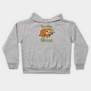 CUTE SLOTH - Busy doing Niksen Kids Hoodie